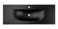 Vasque à encastrer VELOA 120 cm en céramique noir mat