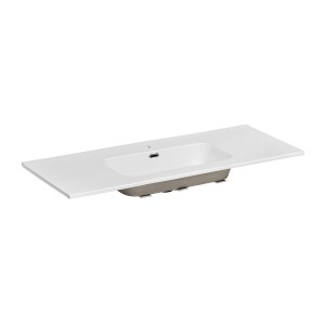 Vasque à encastrer ESSEN 120 cm en céramique blanche brillante