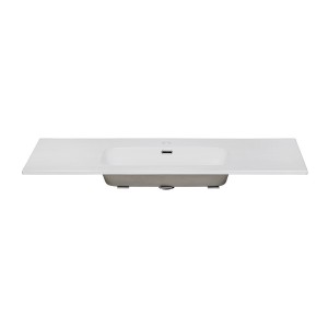 Vasque à encastrer ESSEN 120 cm en céramique blanche brillante