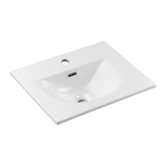 Lavabo da incasso VELOA 50 cm in ceramica bianca lucida
