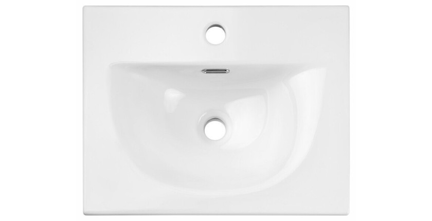 Vasque à encastrer VELOA 50 cm en céramique blanche brillante