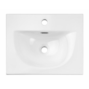 Vasque à encastrer VELOA 50 cm en céramique blanche brillante