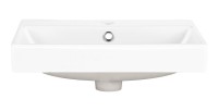 Vasque à encastrer NOVA 50 cm en céramique blanche brillante
