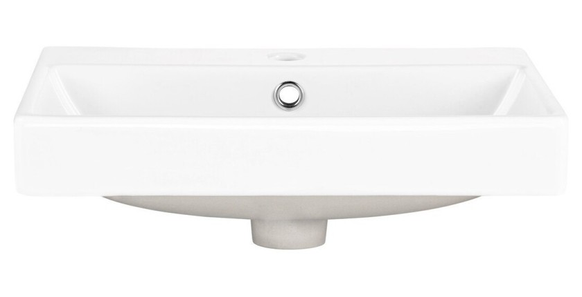 Vasque à encastrer NOVA 50 cm en céramique blanche brillante