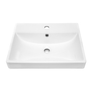 Vasque à encastrer NOVA 50 cm en céramique blanche brillante