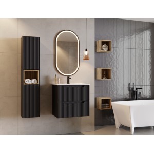 Vasque à encastrer FLOW 50 cm en céramique blanche brillante