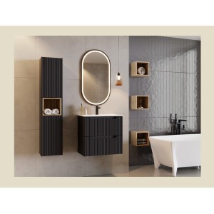 Vasque à encastrer FLOW 50 cm en céramique blanche brillante