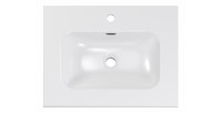 Vasque à encastrer LARGO 60 cm en céramique blanche brillante