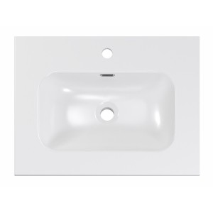 Vasque à encastrer LARGO 60 cm en céramique blanche brillante