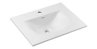 Vasque à encastrer VELOA 60 cm en céramique blanche mate