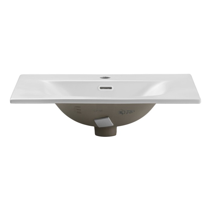 Lavabo da incasso VELOA 60 cm in ceramica bianca opaca