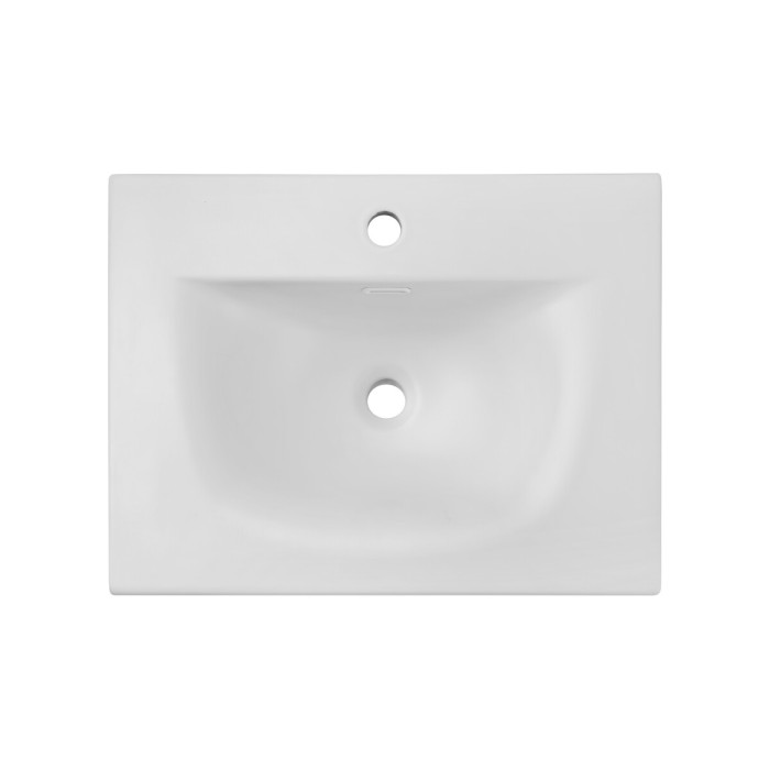 Lavabo da incasso VELOA 60 cm in ceramica bianca opaca