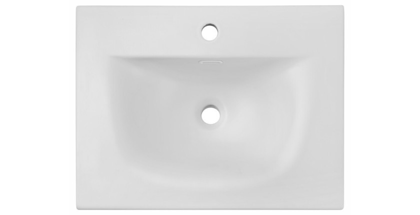 Vasque à encastrer VELOA 60 cm en céramique blanche mate