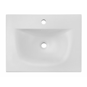 Vasque à encastrer VELOA 60 cm en céramique blanche mate