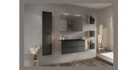 Waschtisch zum Einbau VELOA 60 cm in mattschwarzer Keramik