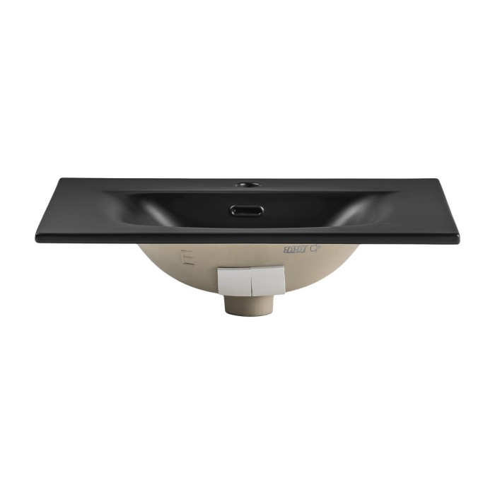 Wasbak VELOA 60 cm in mat zwart keramiek