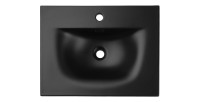 Waschtisch zum Einbau VELOA 60 cm in mattschwarzer Keramik