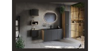 Waschtisch zum Einbau VELOA 60 cm in mattschwarzer Keramik