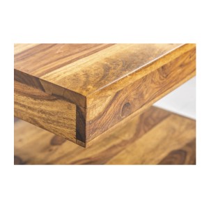 Zoom sur le coin de la table basse GRADI carré 60cm