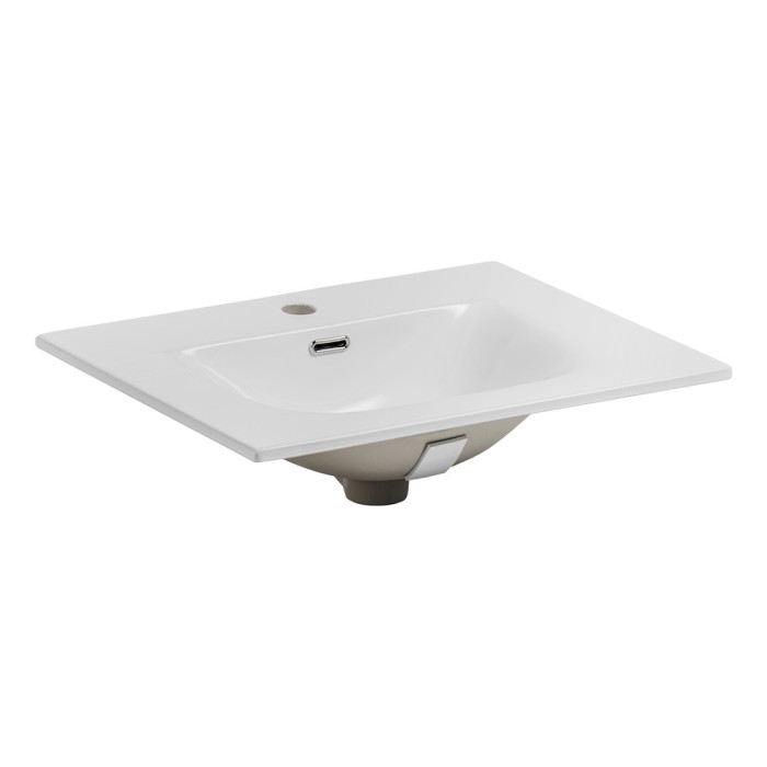 Lavabo da incasso VELOA 60x46 cm in ceramica bianca lucida