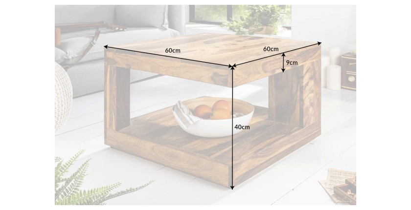 Table basse GRADI carré 60cm dimensions