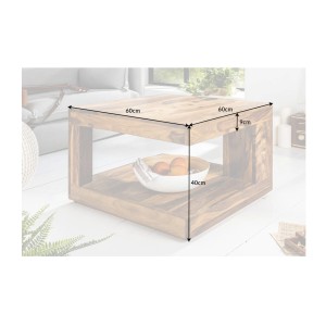 Table basse GRADI carré 60cm dimensions