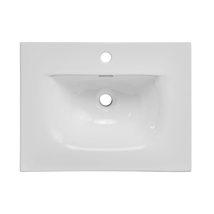 Lavabo da incasso VELOA 60x46 cm in ceramica bianca lucida
