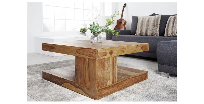 Table basse GRADI carré 80cm vue d'un autre côté
