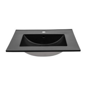 Vasque à encastrer AXIS 60 cm en céramique noir mat