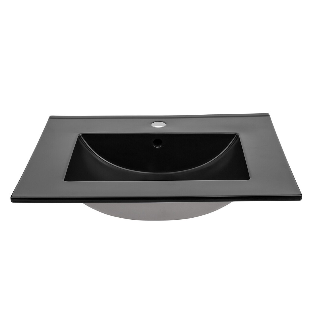 Vasque à encastrer AXIS 60 cm en céramique noir mat