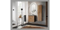 Vasque à encastrer AXIS 60 cm en céramique noir mat