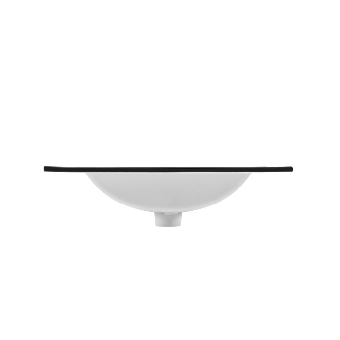 Lavabo da incasso AXIS 60 cm in ceramica nero opaco