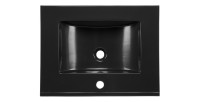 Vasque à encastrer AXIS 60 cm en céramique noir mat