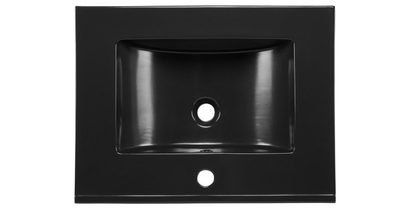 Vasque à encastrer AXIS 60 cm en céramique noir mat
