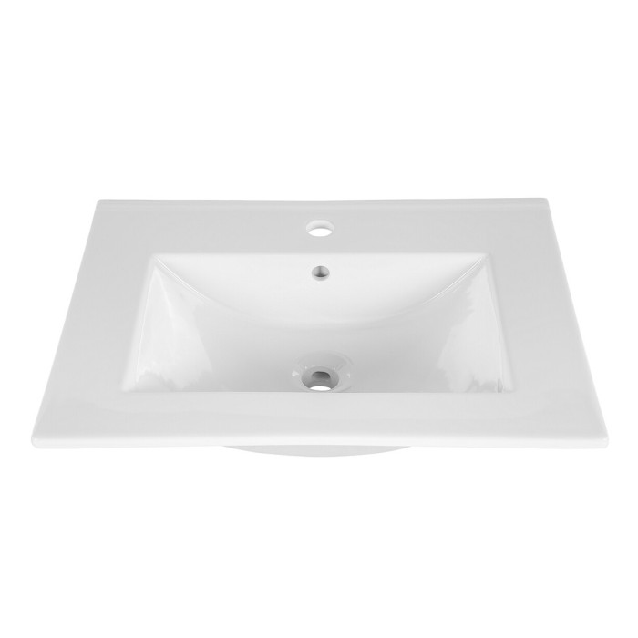 Vasque à encastrer AXIS 60 cm en céramique blanc brillant