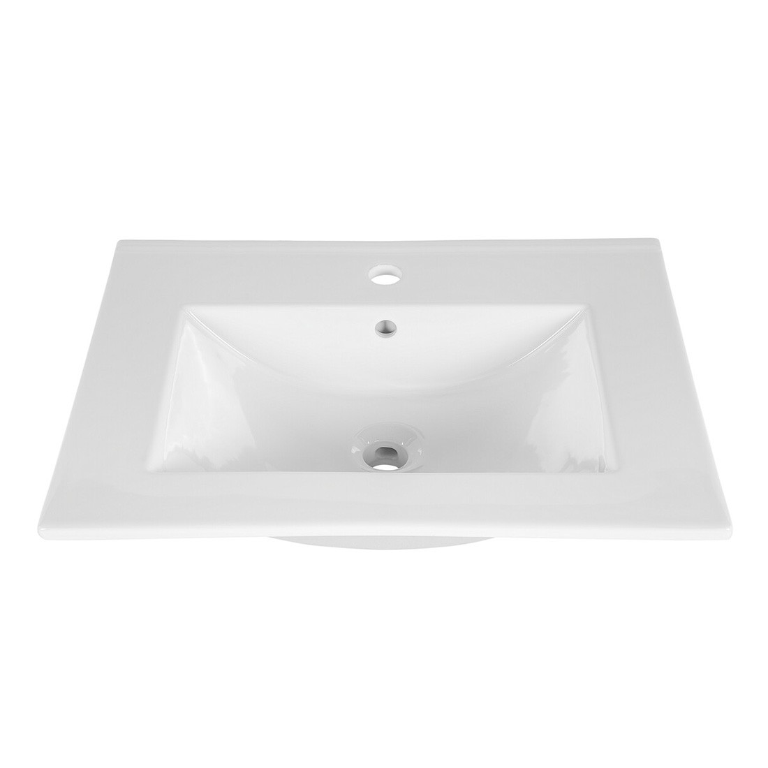 Vasque à encastrer AXIS 60 cm en céramique blanc brillant
