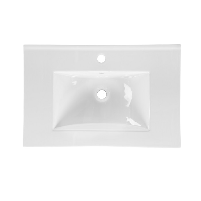 Vasque à encastrer AXIS 60 cm en céramique blanc brillant