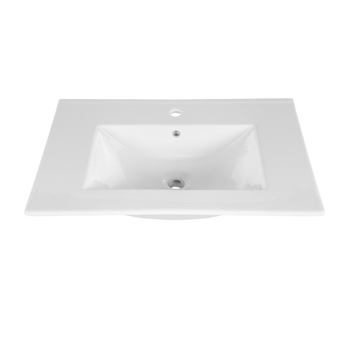 Vasque à encastrer AXIS 60 cm en céramique blanc brillant