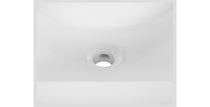 Vasque à encastrer AXIS 60 cm en céramique blanc brillant