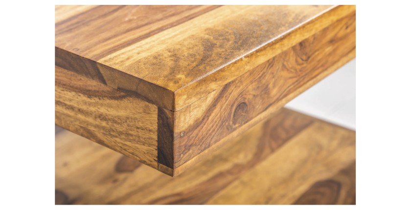 Zoom sur le coin de la table basse carrée GRADI 45cm