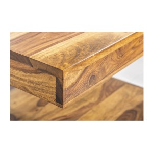 Zoom sur le coin de la table basse carrée GRADI 45cm