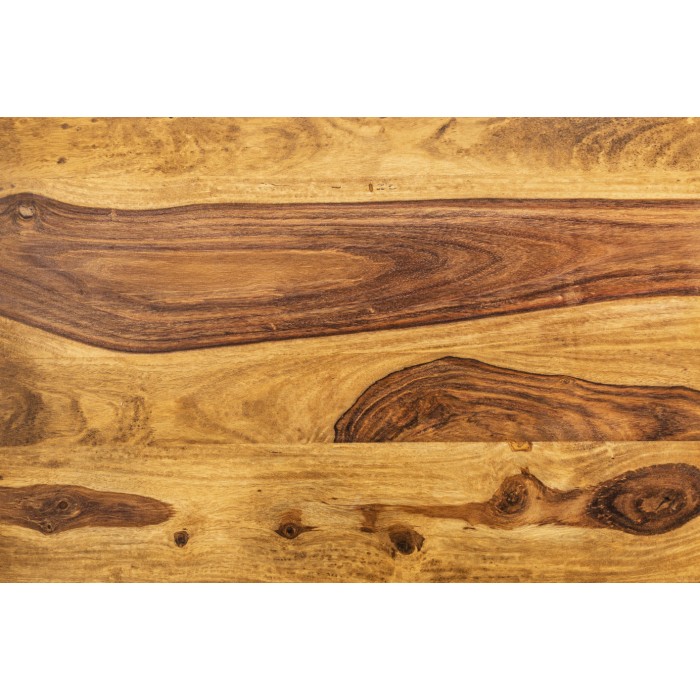 Lage tafel GRADI 45 cm in massief Sheesham hout - Compacte vierkante salontafel met opbergruimte