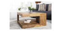 Table basse GRADI carré 80cm vue de côté