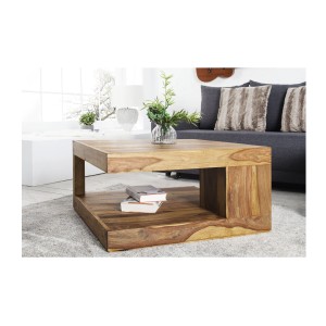 Table basse GRADI carré 80cm vue de côté