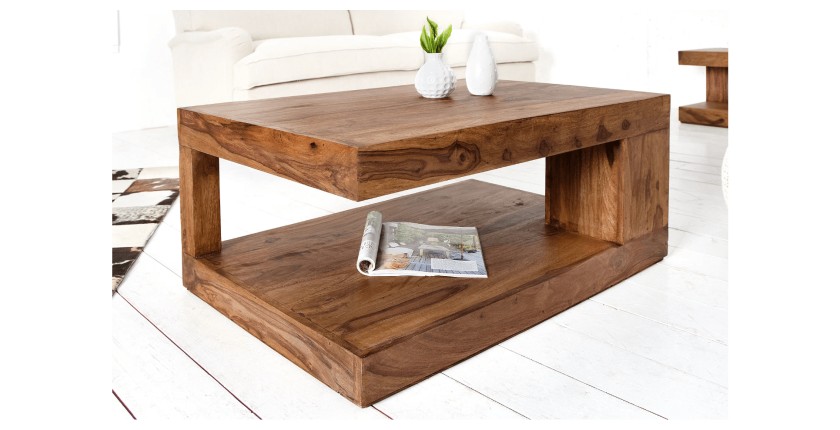 Table basse GRADI rectangulaire 90cm mise en situation
