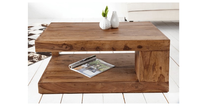 Table basse GRADI rectangulaire 90cm vue de face