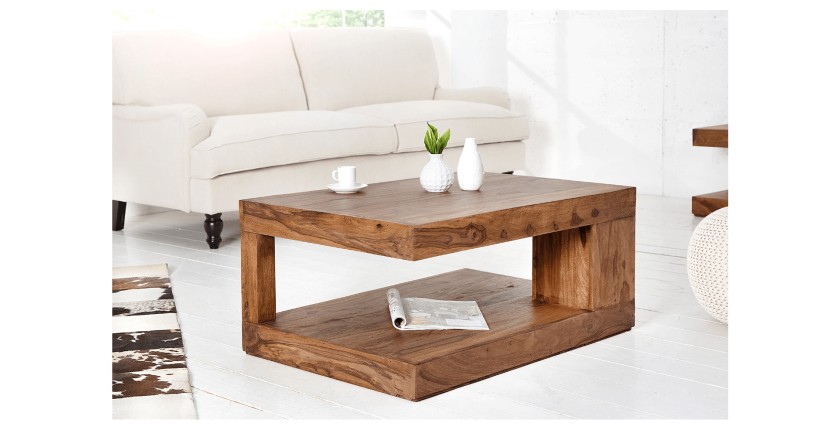 Table basse GRADI rectangulaire 90cm en situation avec décor