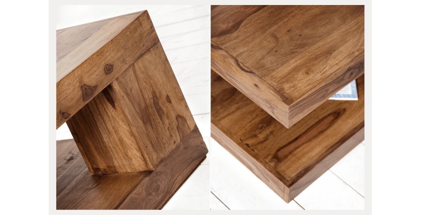 Zoom sur les détails de la table basse GRADI rectangulaire 90cm