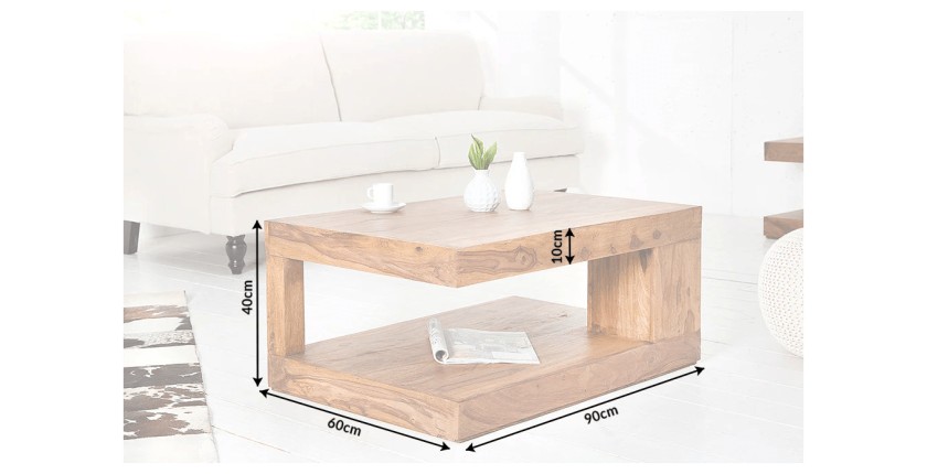 Table basse GRADI rectangulaire 90cm dimensions