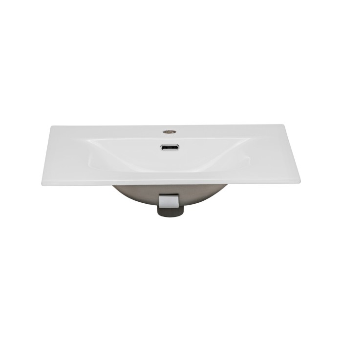 Lavabo da incasso VELOA 70 cm ceramica bianco lucido design rettangolare
